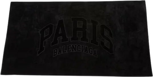 Balenciaga Cities Paris Beach Towel Black/Black